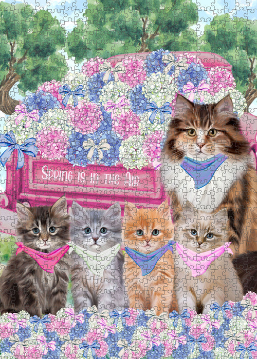 Siberian Cats Jigsaw Puzzle: Explore a Variety of Personalized Designs, Interlocking Puzzles Games for Adult, Custom, Cat Lover's Gifts