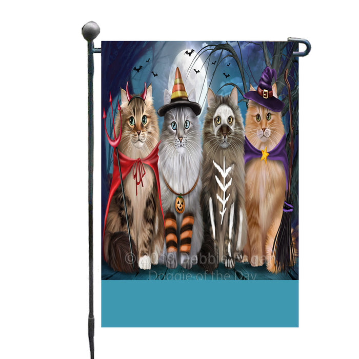 Personalized Happy Halloween Trick or Treat Siberian Cats Custom Garden Flag GFLG64376