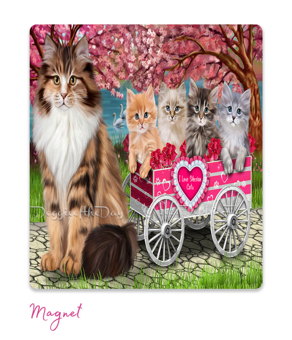 Mother's Day Gift Basket Siberian Cats Blanket, Pillow, Coasters, Magnet, Coffee Mug and Ornament