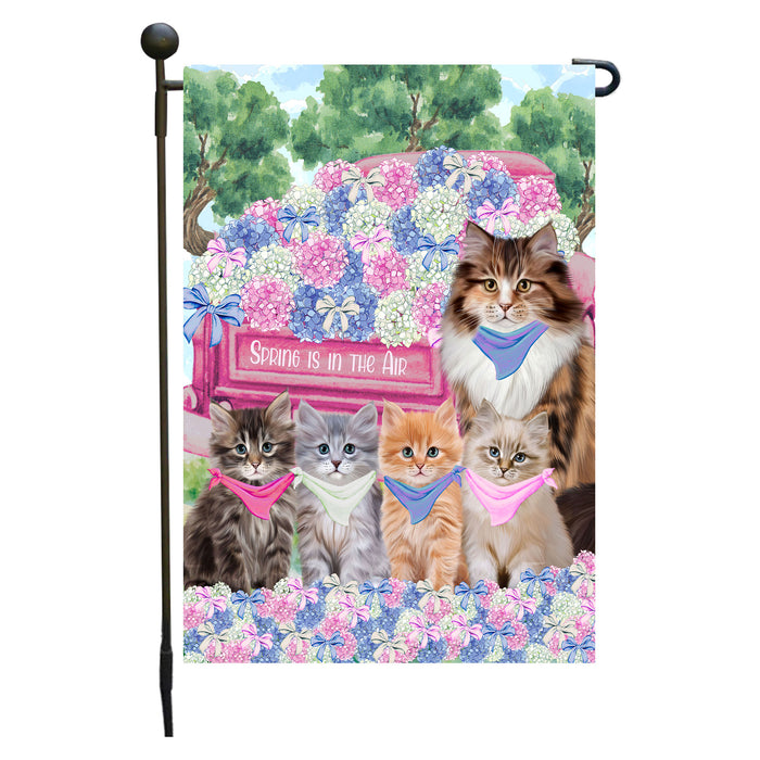 Siberian Cats Garden Flag: Explore a Variety of Personalized Designs, Double-Sided, Weather Resistant, Custom, Outdoor Garden Yard Decor for Cat and Pet Lovers