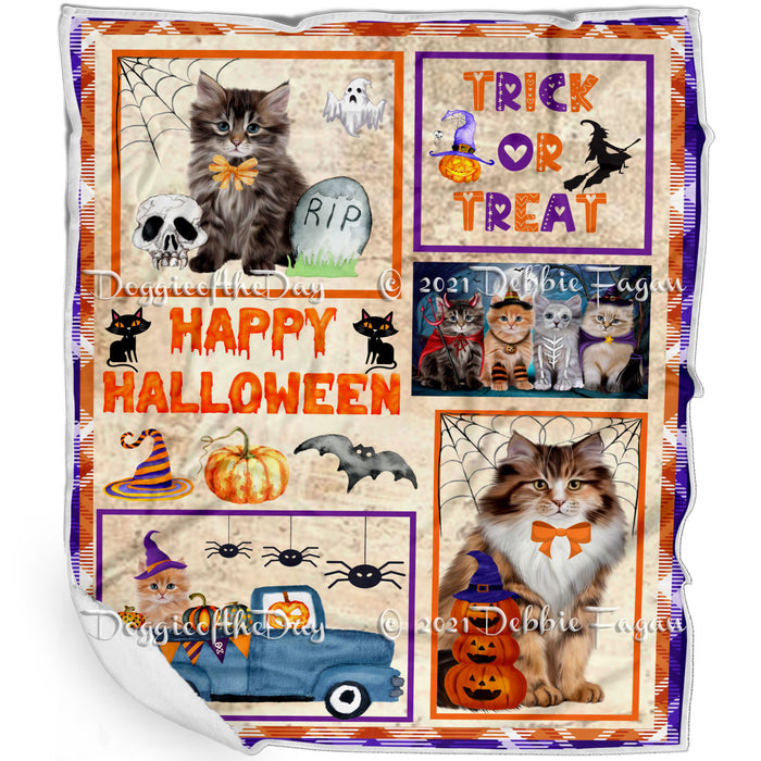 Happy Halloween Trick or Treat Siberian Cats Blanket BLNKT143789