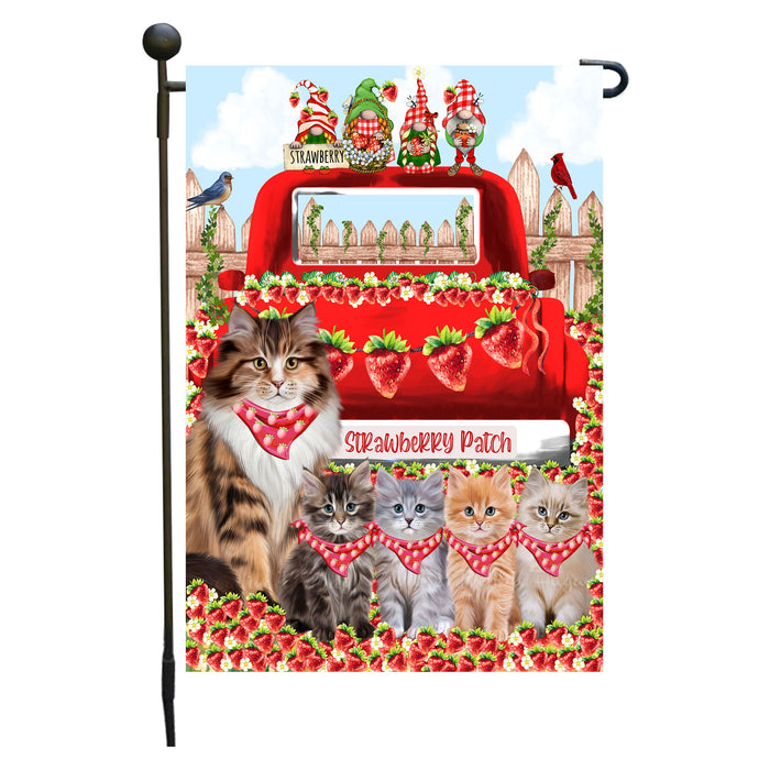 Siberian Cats Garden Flag: Explore a Variety of Custom Designs, Double-Sided, Personalized, Weather Resistant, Garden Outside Yard Decor, Cat Gift for Pet Lovers