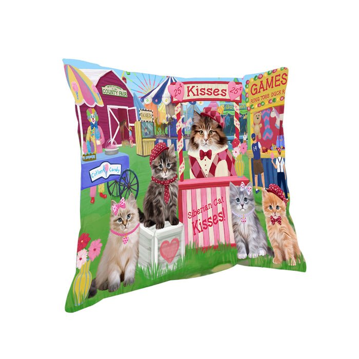 Carnival Kissing Booth Siberian cats Pillow PIL78456
