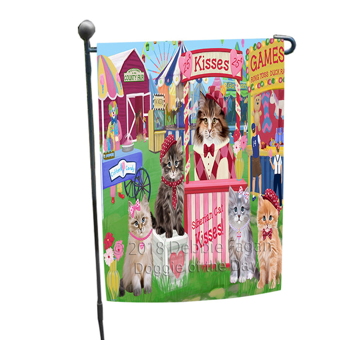 Carnival Kissing Booth Siberian cats Garden Flag GFLG56589