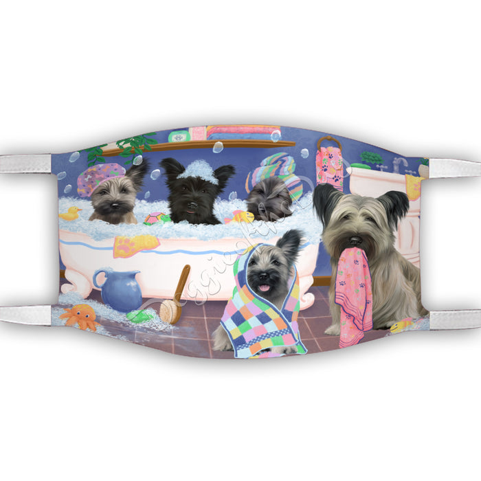 Rub A Dub Dogs In A Tub  Skye Terrier Dogs Face Mask FM49545