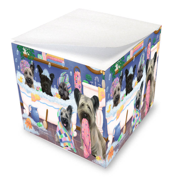 Rub a Dub Dogs in a Tub Skye Terrier Dogs Note Cube NOC-DOTD-A57330