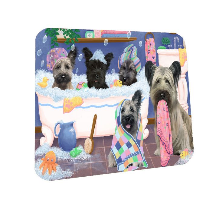 Rub a Dub Dogs in a Tub Skye Terrier Dogs Coasters Set of 4 CSTA58289