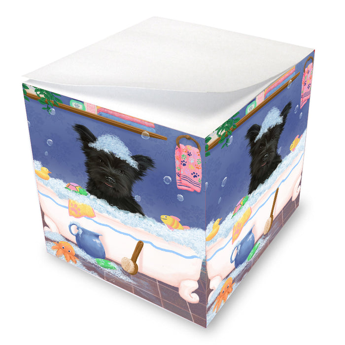 Rub a Dub Dogs in a Tub Skye Terrier Dog Note Cube NOC-DOTD-A57345