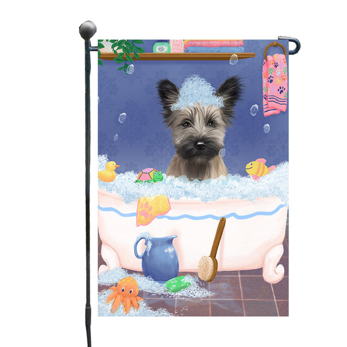 Rub a Dub Dogs in a Tub Skye Terrier Dog Garden Flags Outdoor Decor for Homes and Gardens Double Sided Garden Yard Spring Decorative Vertical Home Flags Garden Porch Lawn Flag for Decorations GFLG68000