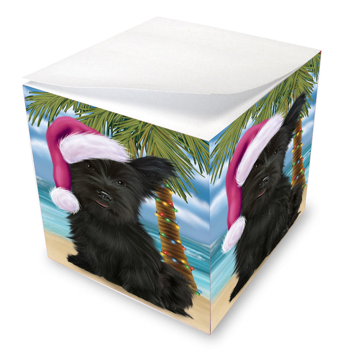 Christmas Summertime Island Tropical Beach Skye Terrier Dog Note Cube NOC-DOTD-A57468