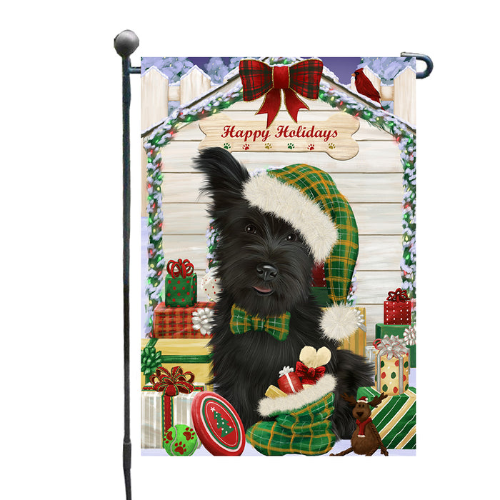 Christmas House with Presents Skye Terrier Dog Garden Flags Outdoor Decor for Homes and Gardens Double Sided Garden Yard Spring Decorative Vertical Home Flags Garden Porch Lawn Flag for Decorations GFLG68076