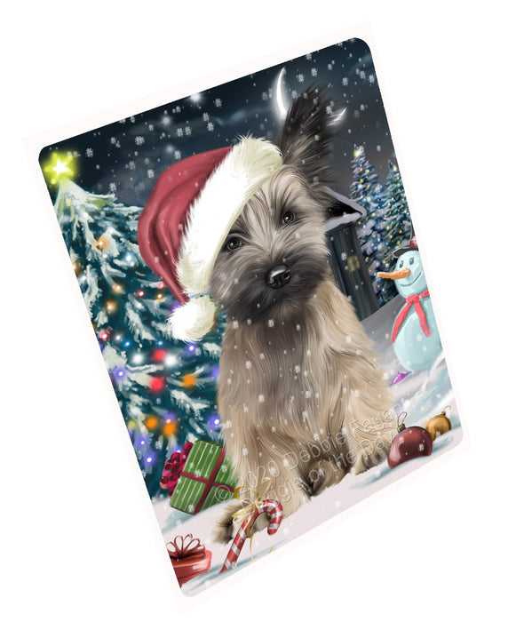 Christmas Holly Jolly Skye Terrier Dog Cutting Board - For Kitchen - Scratch & Stain Resistant - Designed To Stay In Place - Easy To Clean By Hand - Perfect for Chopping Meats, Vegetables, CA83352