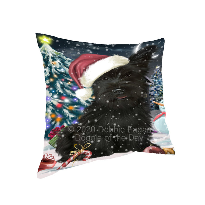 Christmas Holly Jolly Skye Terrier Dog Pillow with Top Quality High-Resolution Images - Ultra Soft Pet Pillows for Sleeping - Reversible & Comfort - Ideal Gift for Dog Lover - Cushion for Sofa Couch Bed - 100% Polyester, PILA92920