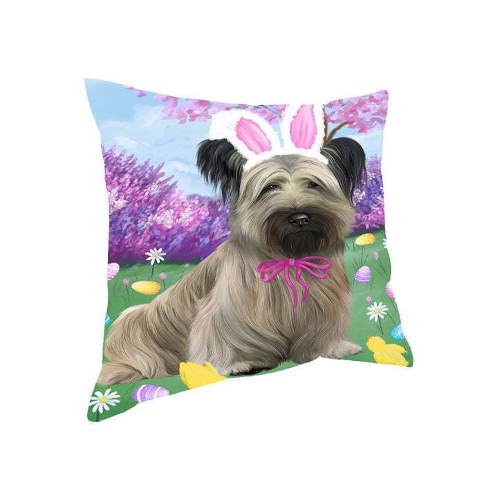 Easter holiday Skye Terrier Dog Pillow with Top Quality High-Resolution Images - Ultra Soft Pet Pillows for Sleeping - Reversible & Comfort - Ideal Gift for Dog Lover - Cushion for Sofa Couch Bed - 100% Polyester, PILA93373