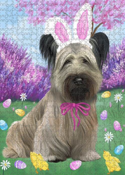 Easter holiday Skye Terrier Dog Portrait Jigsaw Puzzle for Adults Animal Interlocking Puzzle Game Unique Gift for Dog Lover's with Metal Tin Box PZL811