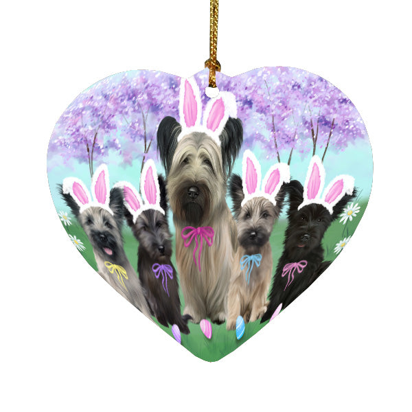Easter Holiday Skye Terrier Dogs Heart Christmas Ornament HPORA59329