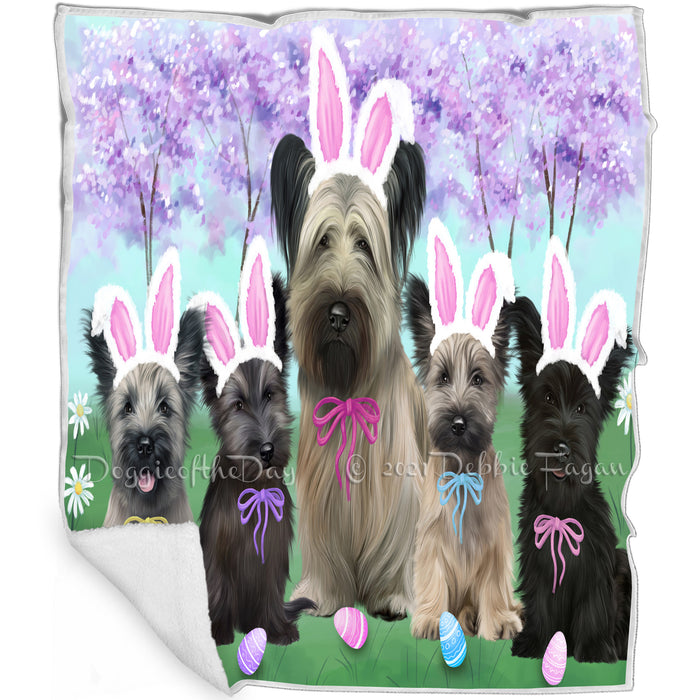Easter Holiday Skye Terrier Dogs Blanket BLNKT143243