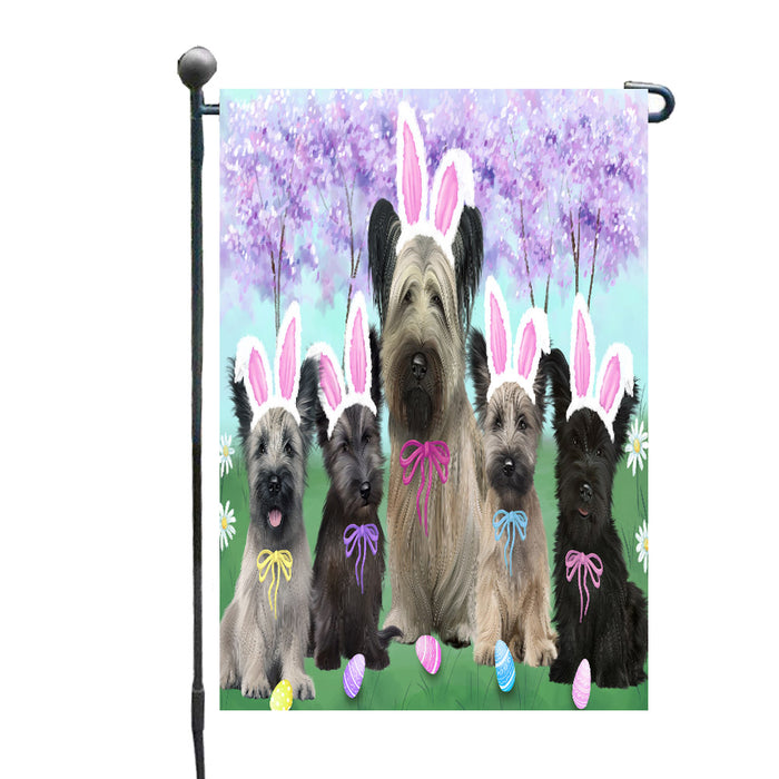 Easter Holiday Skye Terrier Dogs Garden Flags Outdoor Decor for Homes and Gardens Double Sided Garden Yard Spring Decorative Vertical Home Flags Garden Porch Lawn Flag for Decorations