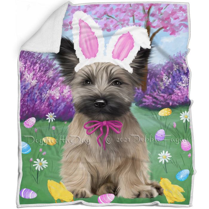 Easter Holiday Skye Terrier Dog Blanket BLNKT143244