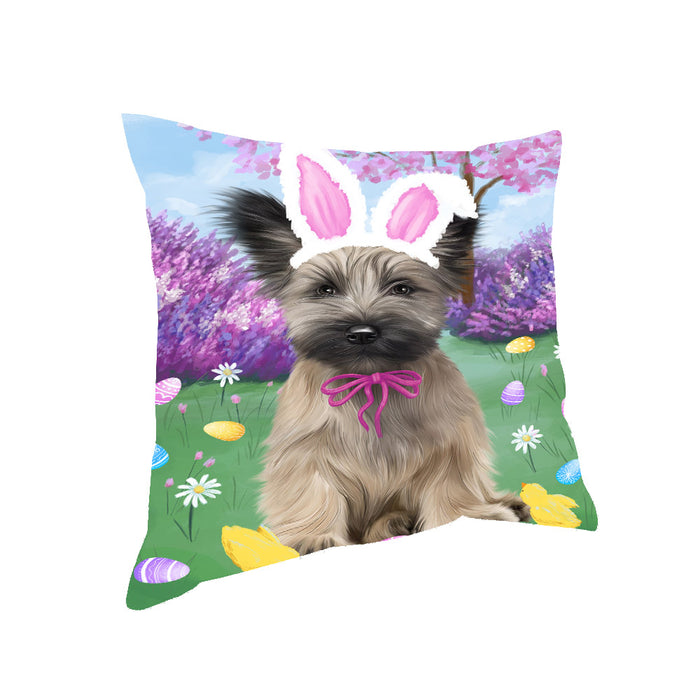 Easter holiday Skye Terrier Dog Pillow with Top Quality High-Resolution Images - Ultra Soft Pet Pillows for Sleeping - Reversible & Comfort - Ideal Gift for Dog Lover - Cushion for Sofa Couch Bed - 100% Polyester, PILA93376