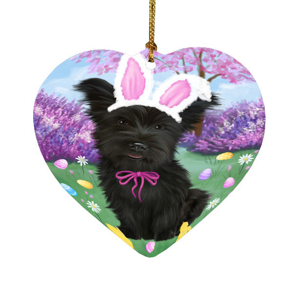 Easter holiday Skye Terrier Dog Heart Christmas Ornament HPORA59352