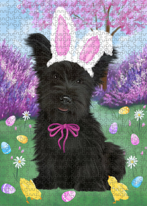 Easter holiday Skye Terrier Dog Portrait Jigsaw Puzzle for Adults Animal Interlocking Puzzle Game Unique Gift for Dog Lover's with Metal Tin Box PZL813