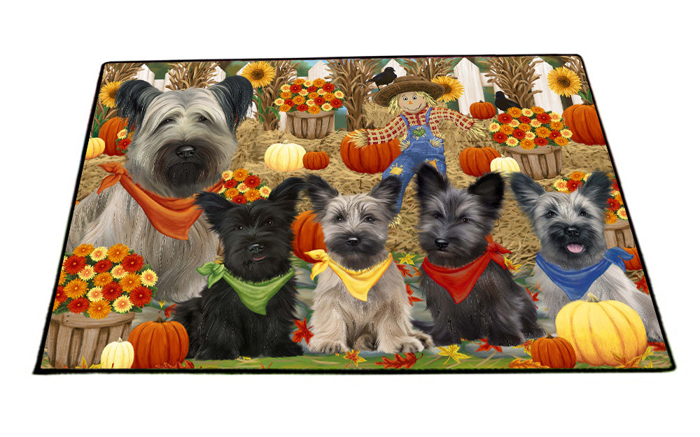 Fall Festive Gathering Springer Spaniel Dogs Floormat FLMS55918