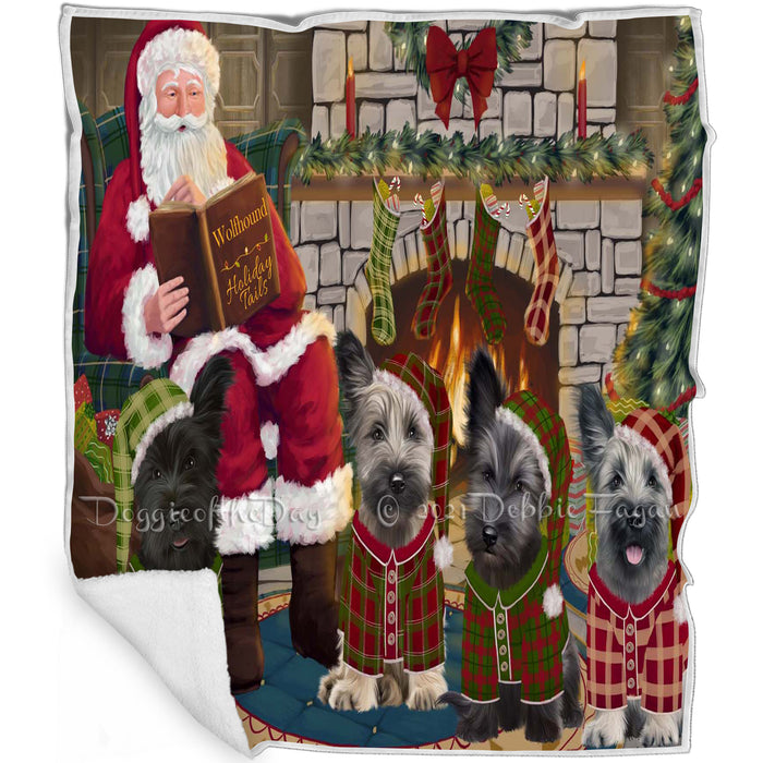 Christmas Cozy Holiday Tails Skye Terrier Dogs Blanket BLNKT142850