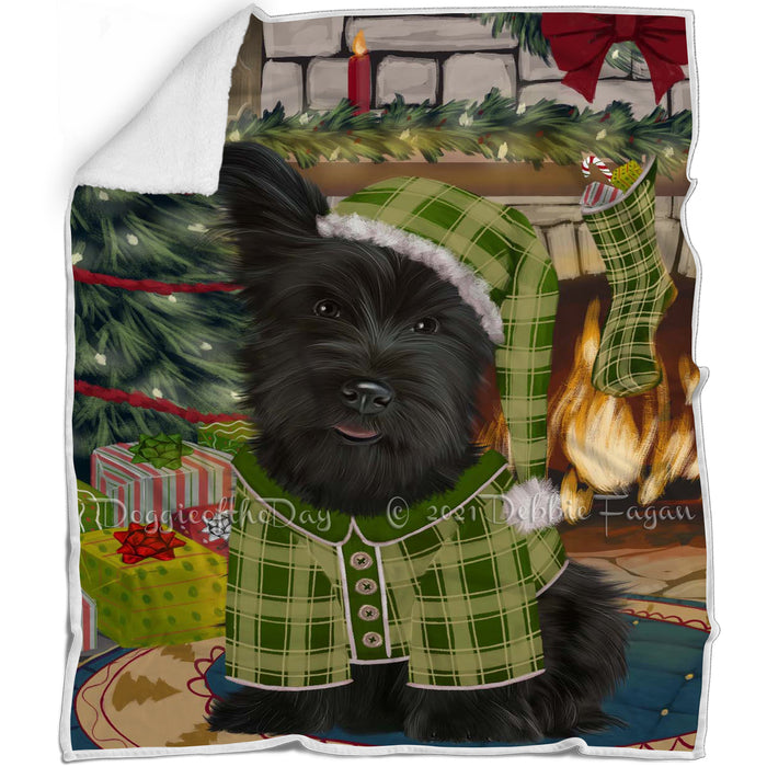 The Stocking was Hung Skye Terrier Dog Blanket BLNKT142295