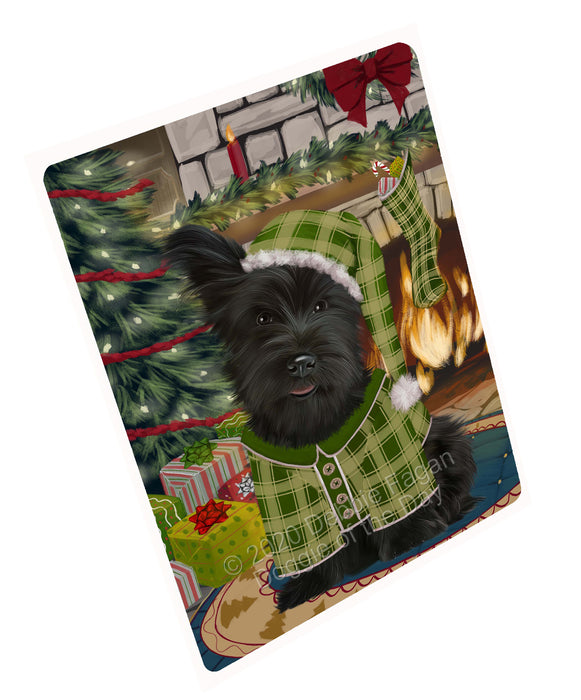 The Christmas Stocking was Hung Skye Terrier Dog Cutting Board - For Kitchen - Scratch & Stain Resistant - Designed To Stay In Place - Easy To Clean By Hand - Perfect for Chopping Meats, Vegetables, CA83884