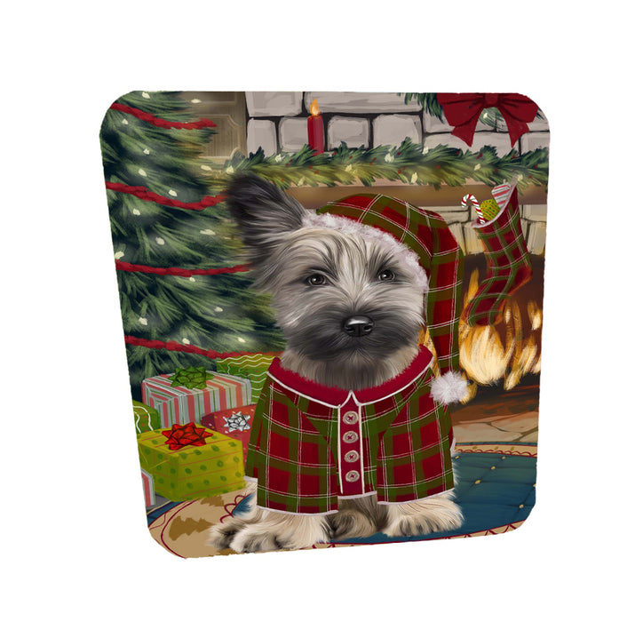 The Christmas Stocking was Hung Skye Terrier Dog Coasters Set of 4 CSTA58620