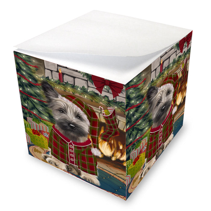 The Christmas Stocking was Hung Skye Terrier Dog Note Cube NOC-DOTD-A57809