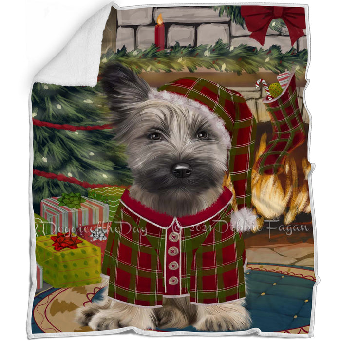 The Stocking was Hung Skye Terrier Dog Blanket BLNKT142297