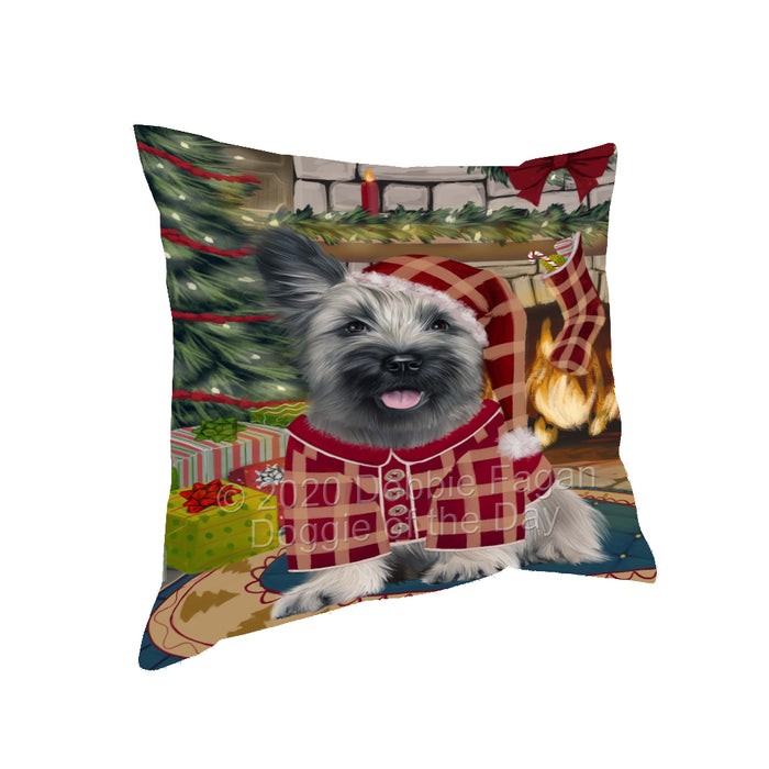 The Christmas Stocking was Hung Skye Terrier Dog Pillow with Top Quality High-Resolution Images - Ultra Soft Pet Pillows for Sleeping - Reversible & Comfort - Ideal Gift for Dog Lover - Cushion for Sofa Couch Bed - 100% Polyester, PILA93730