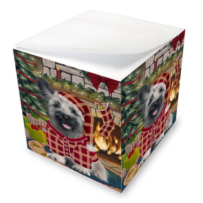 The Christmas Stocking was Hung Skye Terrier Dog Note Cube NOC-DOTD-A57810