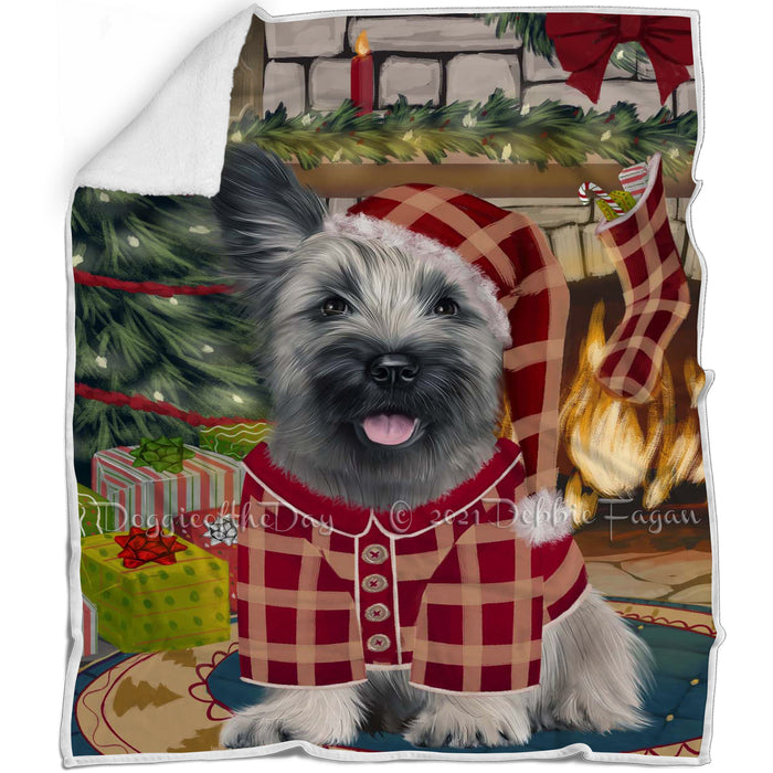 The Stocking was Hung Skye Terrier Dog Blanket BLNKT142298