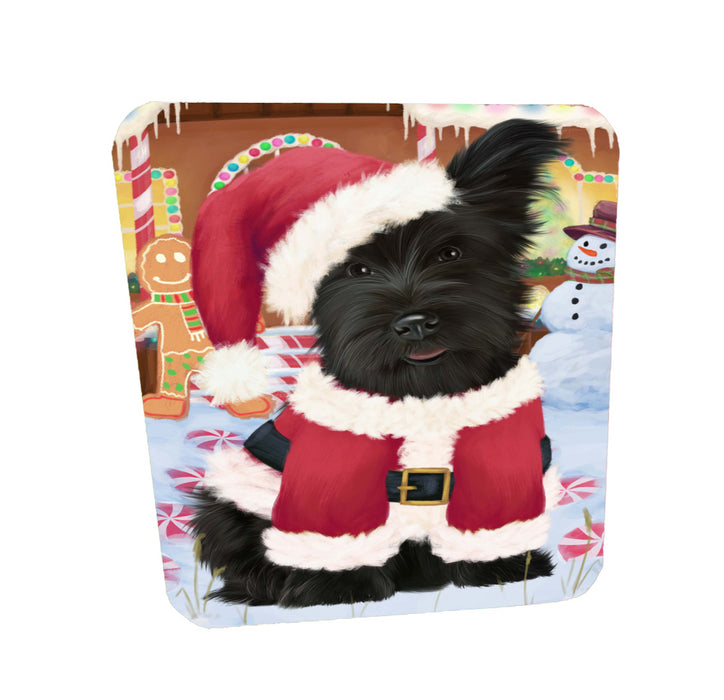 Christmas Gingerbread Candyfest Skye Terrier Dog Coasters Set of 4 CSTA58334