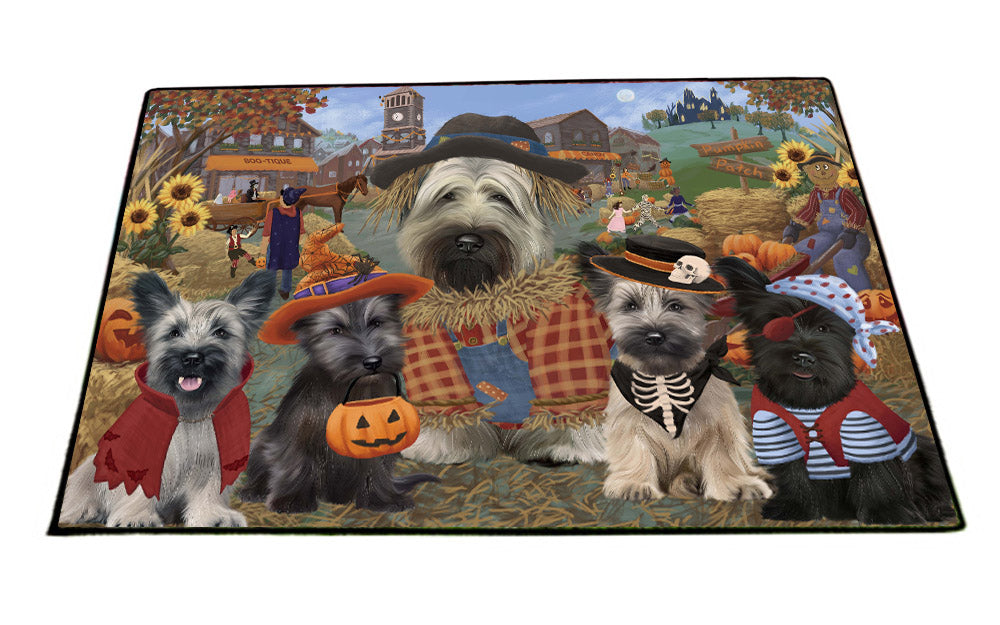 Halloween 'Round Town Springer Spaniel Dogs Floormat FLMS55630