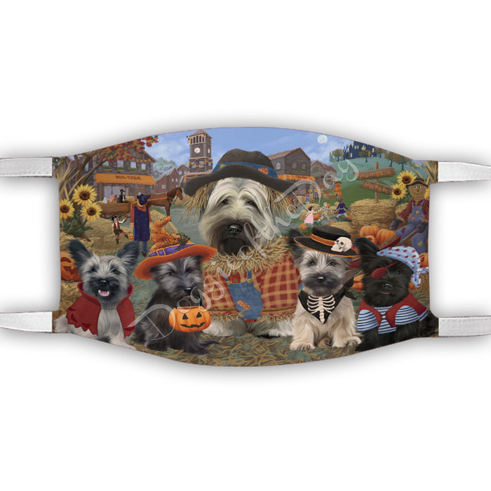 Halloween 'Round Town Skye Terrier Dogs Face Mask FM49995