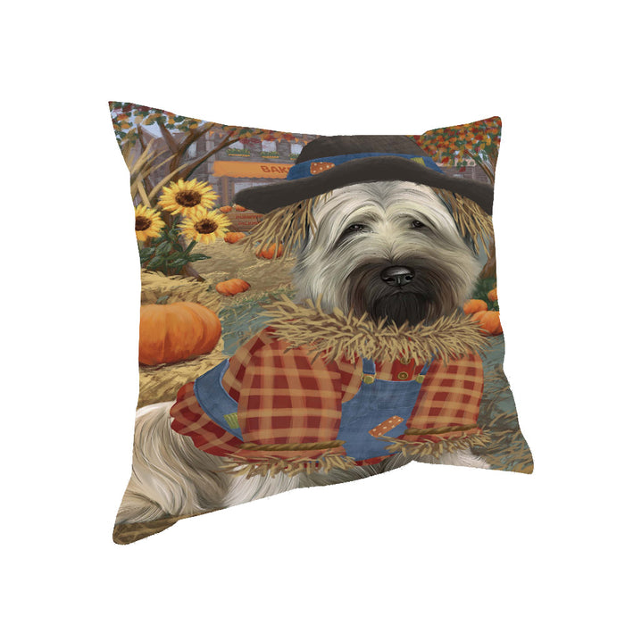 Halloween 'Round Town Skye Terrier Dog Pillow with Top Quality High-Resolution Images - Ultra Soft Pet Pillows for Sleeping - Reversible & Comfort - Ideal Gift for Dog Lover - Cushion for Sofa Couch Bed - 100% Polyester