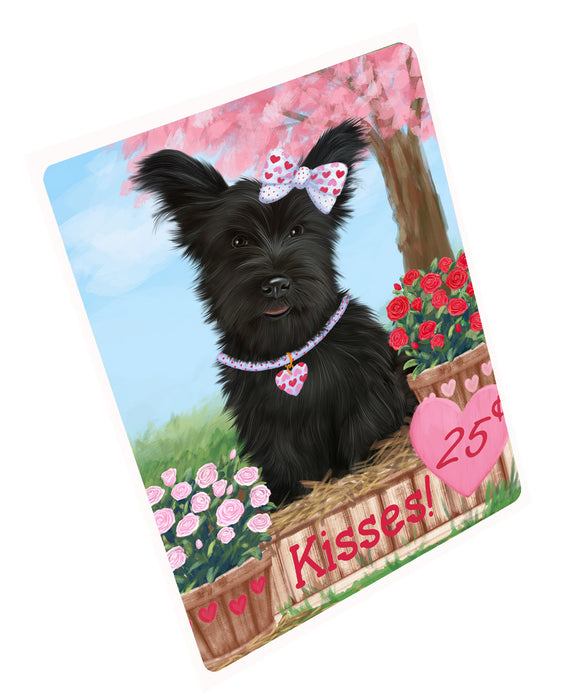 Rosie 25 Cent Kisses Skye Terrier Dog Cutting Board - For Kitchen - Scratch & Stain Resistant - Designed To Stay In Place - Easy To Clean By Hand - Perfect for Chopping Meats, Vegetables, CA82910