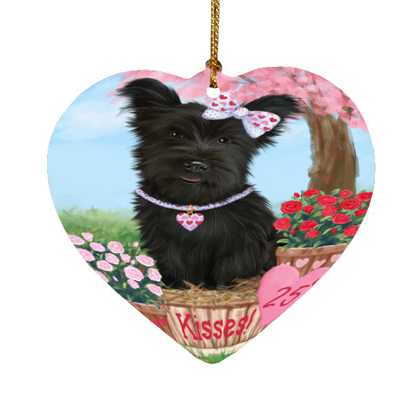 Rosie 25 Cent Kisses Skye Terrier Dog Heart Christmas Ornament HPORA59036