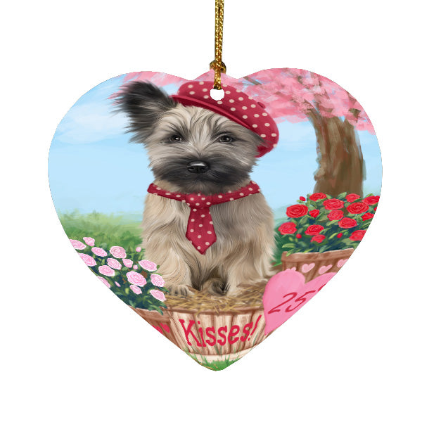 Rosie 25 Cent Kisses Skye Terrier Dog Heart Christmas Ornament HPORA59037