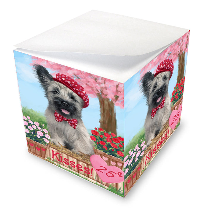 Rosie 25 Cent Kisses Skye Terrier Dog Note Cube NOC-DOTD-A57318