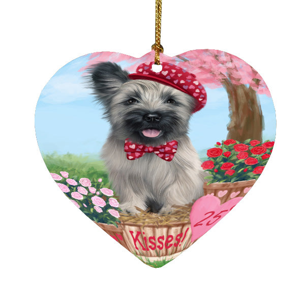 Rosie 25 Cent Kisses Skye Terrier Dog Heart Christmas Ornament HPORA59038
