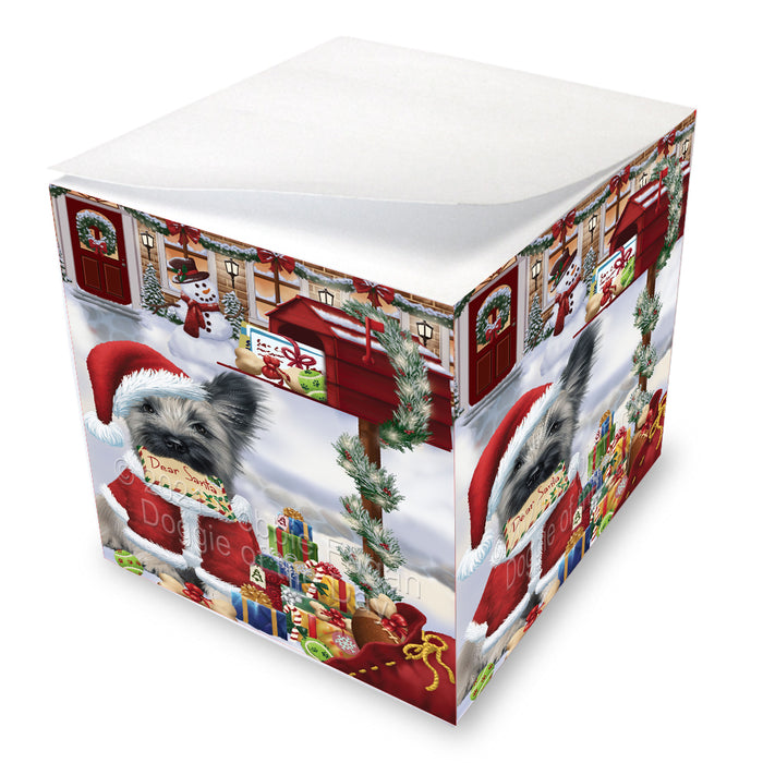 Christmas Dear Santa Mailbox Skye Terrier Dog Note Cube NOC-DOTD-A57287