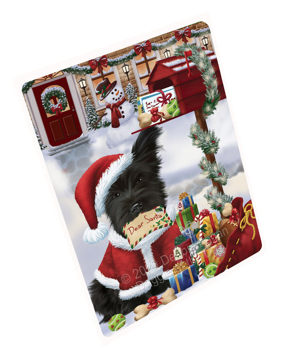 Christmas Dear Santa Mailbox Skye Terrier Dog Cutting Board - For Kitchen - Scratch & Stain Resistant - Designed To Stay In Place - Easy To Clean By Hand - Perfect for Chopping Meats, Vegetables, CA82854