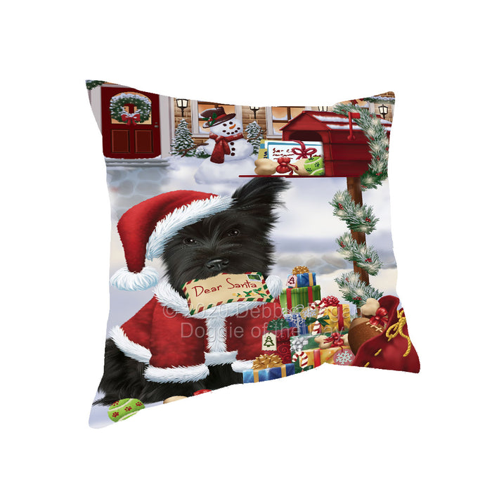 Christmas Dear Santa Mailbox Skye Terrier Dog Pillow with Top Quality High-Resolution Images - Ultra Soft Pet Pillows for Sleeping - Reversible & Comfort - Ideal Gift for Dog Lover - Cushion for Sofa Couch Bed - 100% Polyester, PILA92176