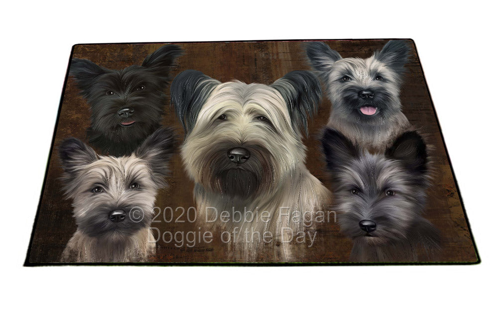 Rustic 5 Heads Springer Spaniel Dogs Floormat FLMS55678