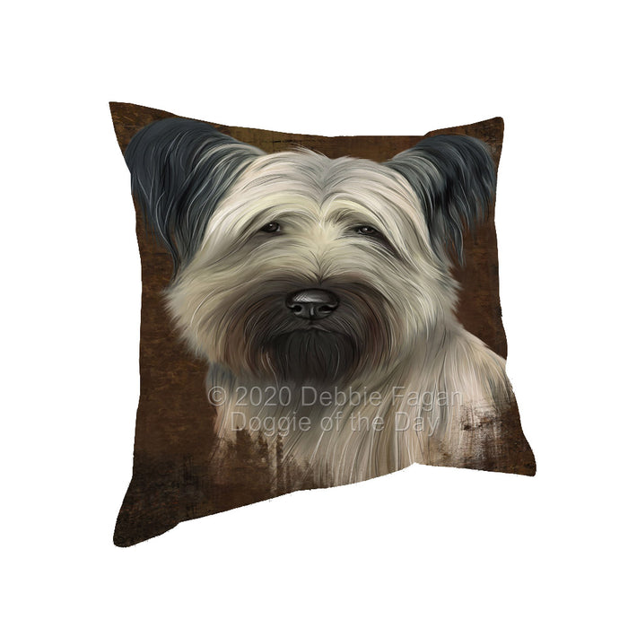 Rustic Skye Terrier Dog Pillow with Top Quality High-Resolution Images - Ultra Soft Pet Pillows for Sleeping - Reversible & Comfort - Ideal Gift for Dog Lover - Cushion for Sofa Couch Bed - 100% Polyester, PILA91963